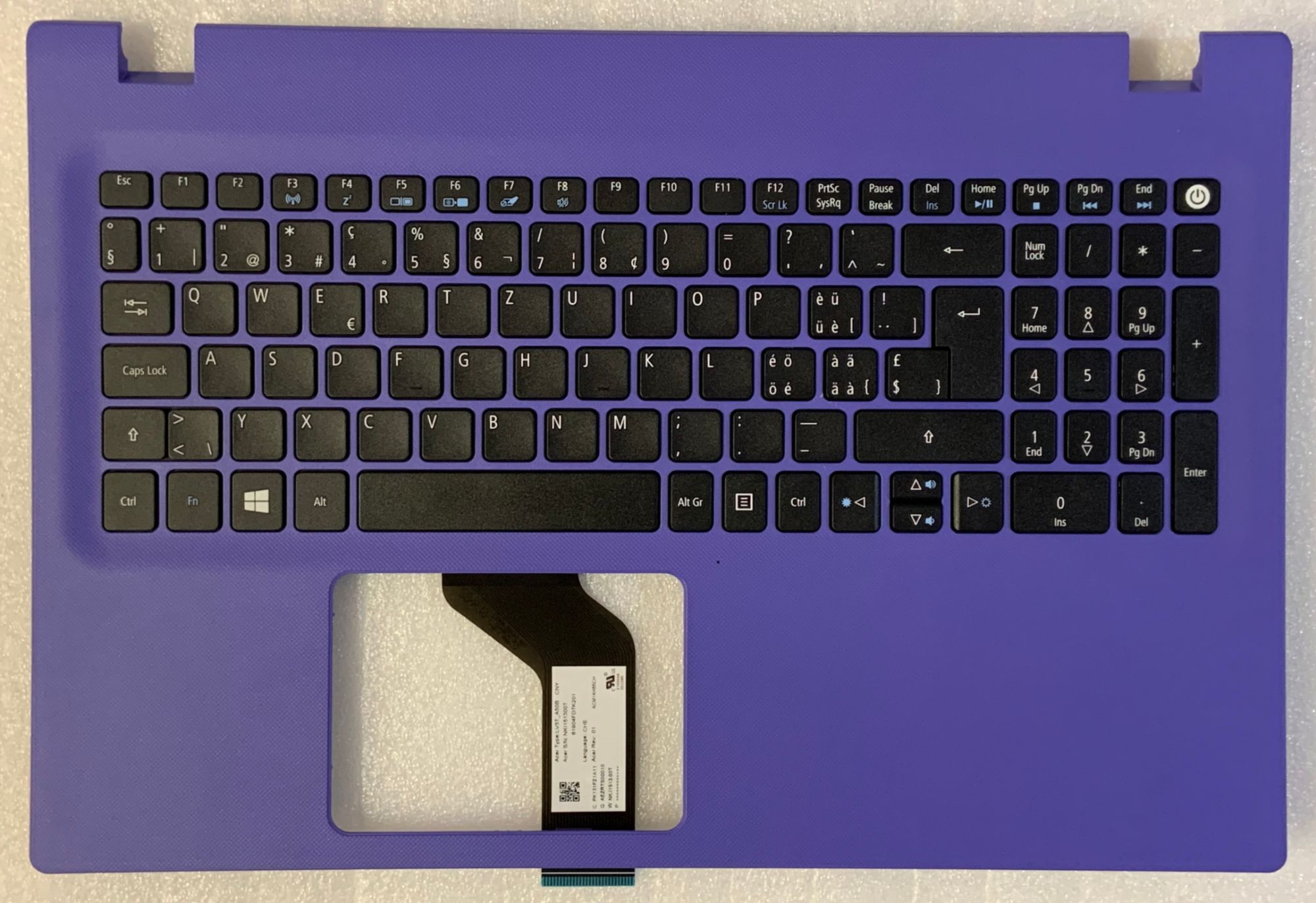 Acer Aspire E5-573 Swiss-German Qwerty Keyboard