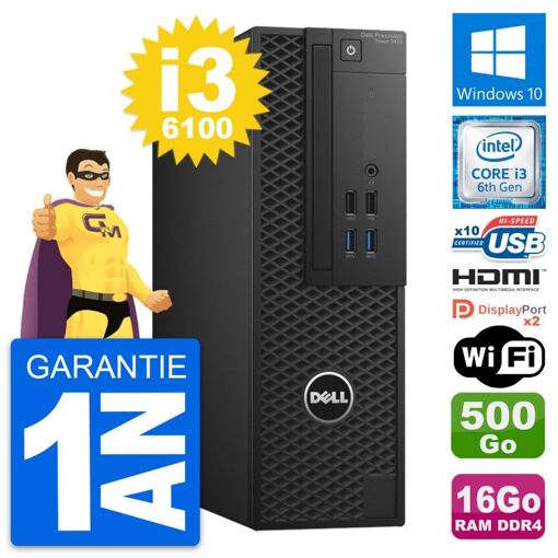 Computadora Dell Precision T3420 SFF - i3-6100, 16GB de RAM, 500GB HDD, HDMI, WiFi