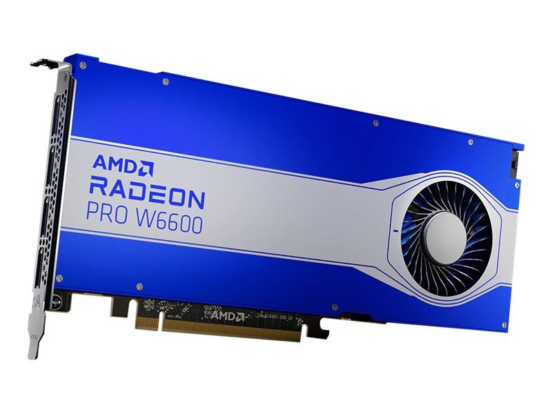 Carte graphique AMD Radeon Pro W6600 - 8 Go GDDR6 - PCIe 4.0 x8 - 4 ports DisplayPort