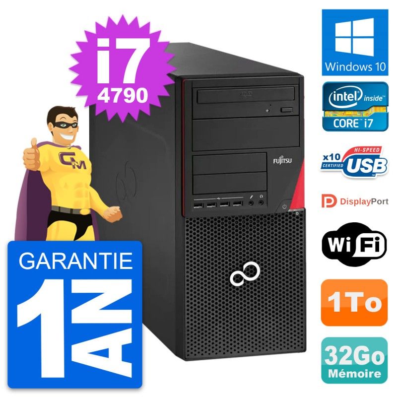 Fujitsu Esprimo P920 Core i7-4790 32GB RAM 1TB HDD Windows 10 WiFi Desktop PC