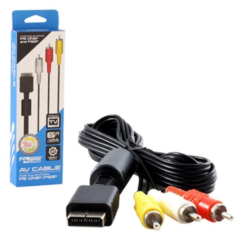 KMD Video/Audio Cable - Composite Video - RCA Male to AV PS2 Male - 1.8m - For Sony PlayStation 2