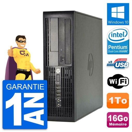 HP Pro 4300 SFF PC - Intel Pentium G2020, 16GB RAM, 1TB HDD, Windows 10, WiFi