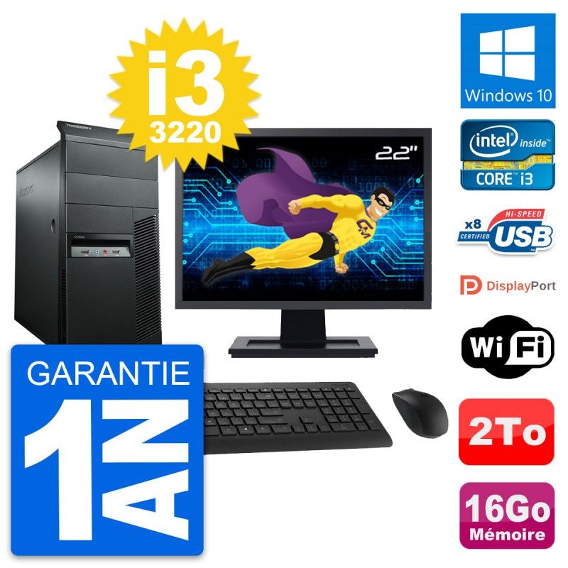 Lenovo M92p 22-inch Screen PC Tour - Intel i3-3220, 16GB RAM, 2TB Hard Drive, Windows 10, WiFi