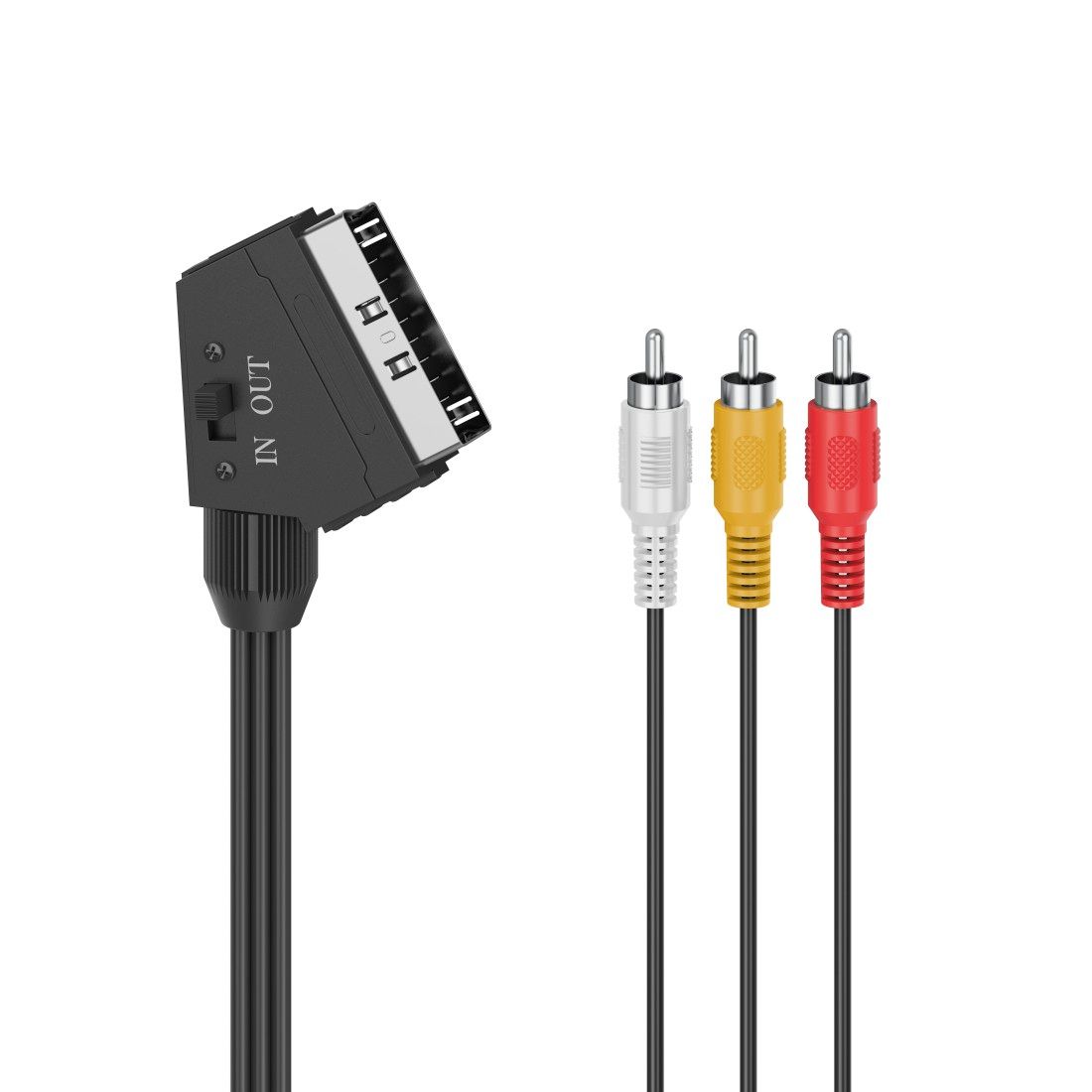 Hama Classic Line Video Cable, BNC Male to 3 RCA Male (Video/Stereo), 1.5m