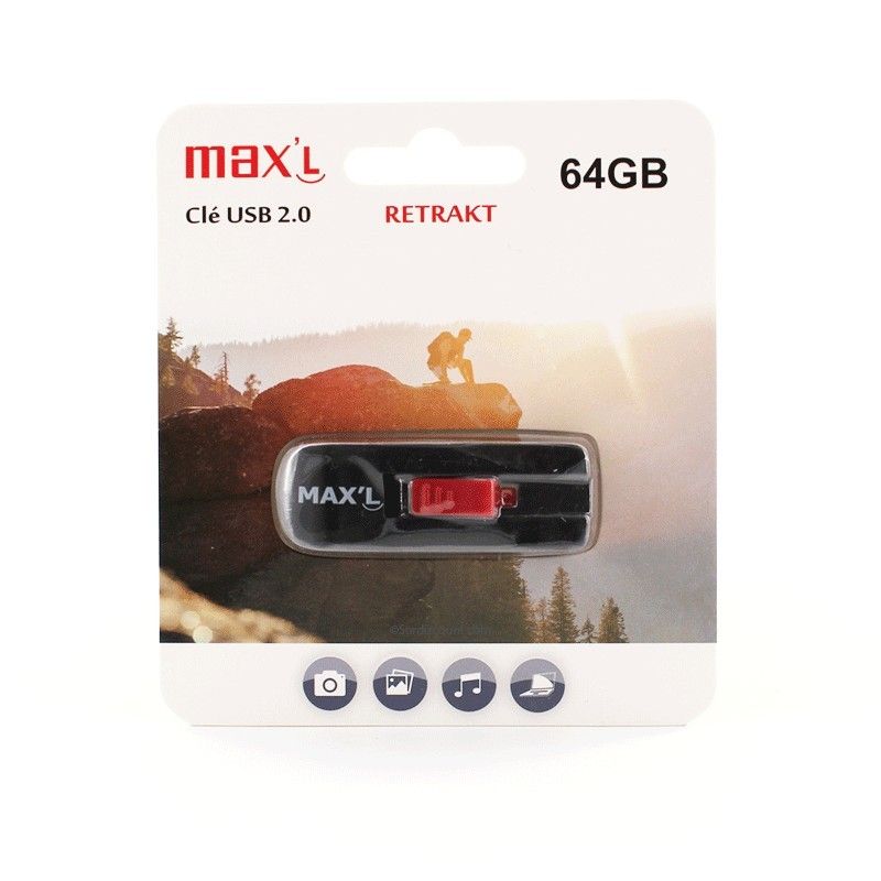 Max'l 64GB USB 2.0 Flash Drive