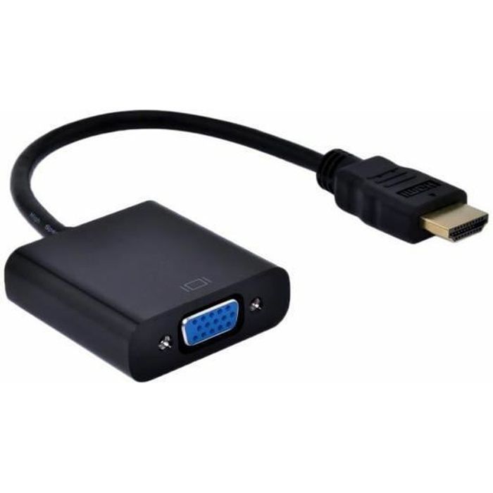 Adaptateur HDMI vers VGA VOLY (Noir, 1080p)