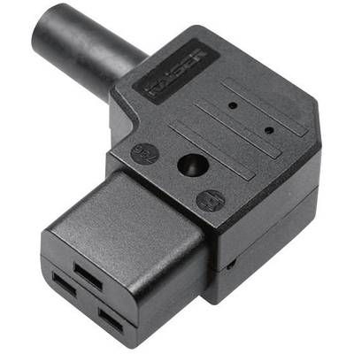 Conector de red Kaiser 736/SW/C para dispositivos de refrigeración, 2+PE 16A, Negro