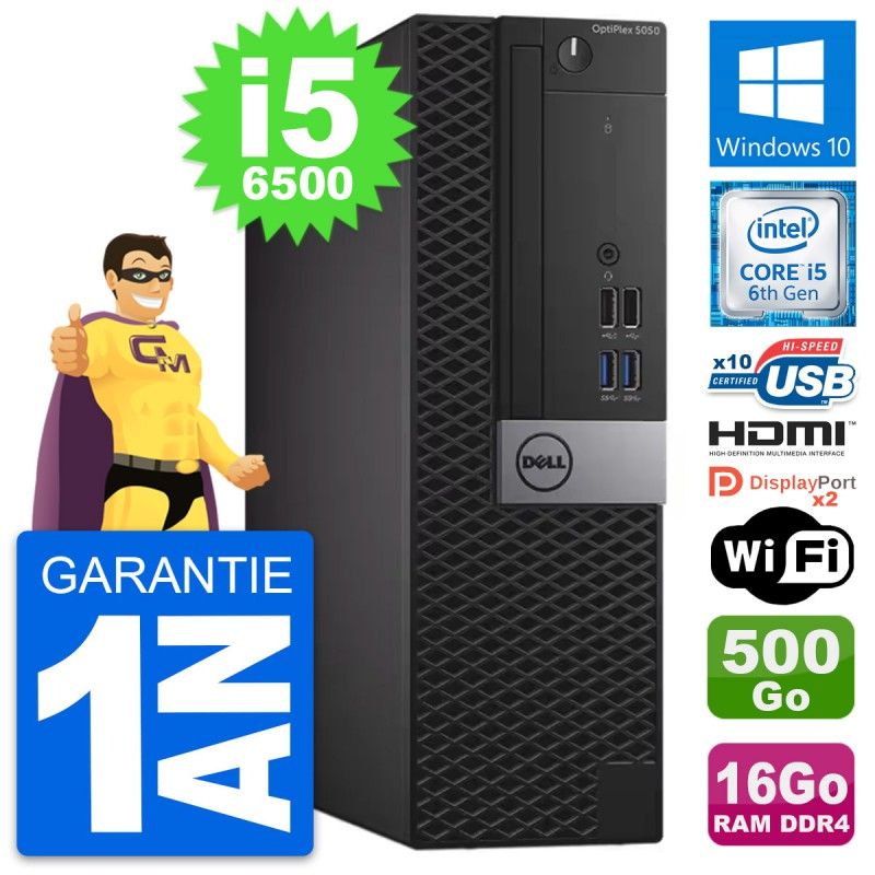 Dell OptiPlex 5050 SFF i5-6500 16GB 500GB HDMI Windows 10 WiFi