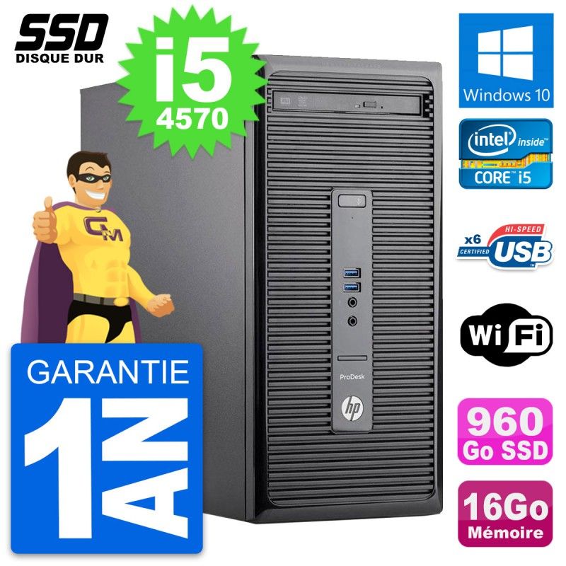 HP ProDesk 400 G2 MT Core i5 Laptop - 16GB RAM, 960GB SSD, Windows 10