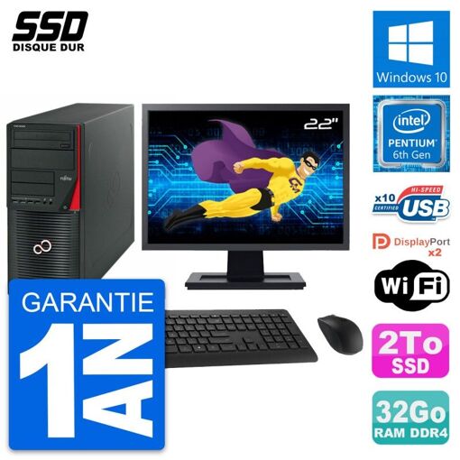 Fujitsu Celsius W550n 22-Inch Laptop - Intel Pentium G4400, 32GB RAM, 2TB SSD, Windows 10, WiFi