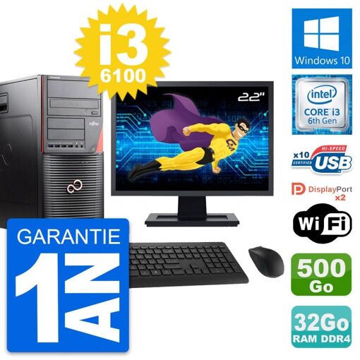 Fujitsu W550n MT 22-inch PC Tour - i3-6100, 32GB RAM, 500GB HDD, Windows 10, Wifi
