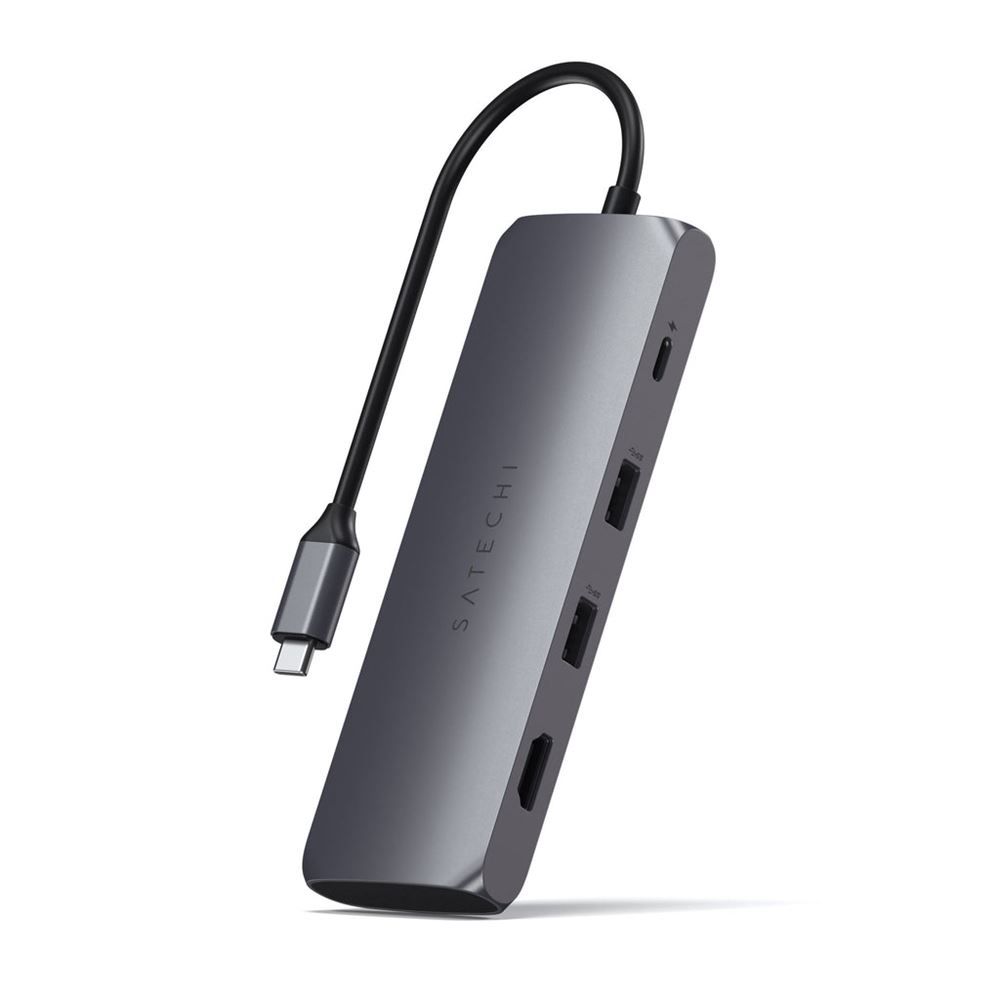 Hub híbrido de múltiples puertos Satechi USB-C, gris