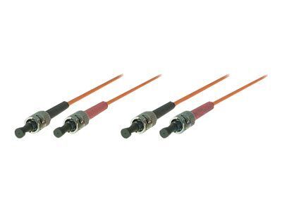 Exertis Connect ST Multi-Mode Fiber Optic Cable, 2m, Duplex, OM2, 50/125 Micron