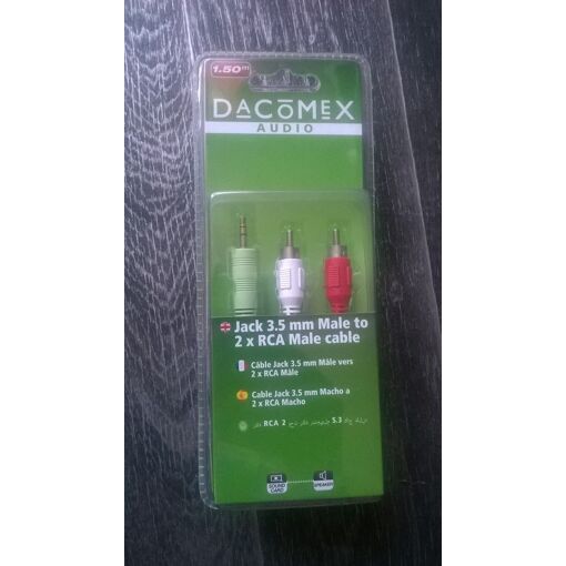 Câble DACOMEX 3,5 mm mâle vers 2 RCA mâle - 1,5 m