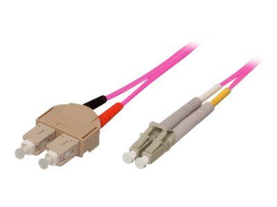 Cable óptico de fibra OM4 morado, cable de conexión Exertis Connect LMLC a SCM, 3 m, dúplex