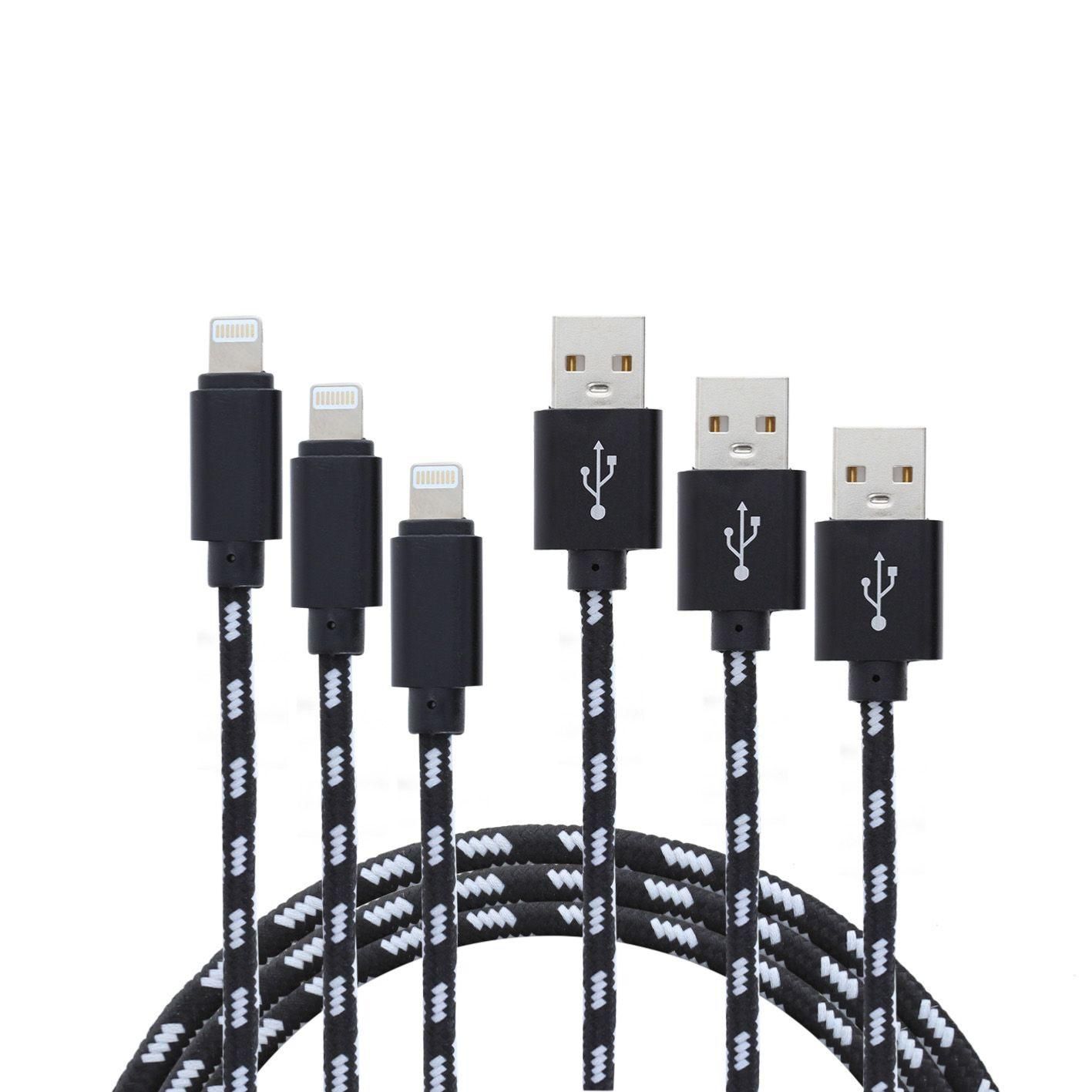 YOURBAN Lightning-USB Cable Pack (3 Pieces)