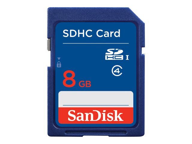 SanDisk SDHC 8GB Class 4 Flash Memory Card - Blue