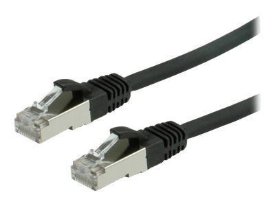 Value Cat.6 S/FTP LSOH Black 1m Patch Cable