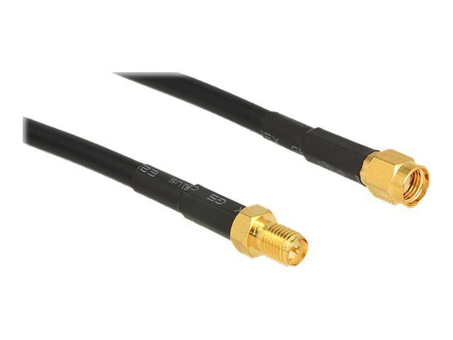 Delock CFD200 - Antenna Cable Extension - RP-SMA (F) to RP-SMA (M) - 3ft - Black
