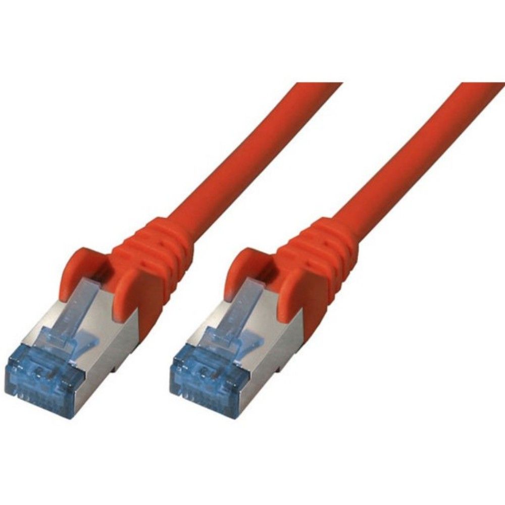 NO-NAME Cat6a RJ45 S/FTP Patch Cable, 0.5m Red