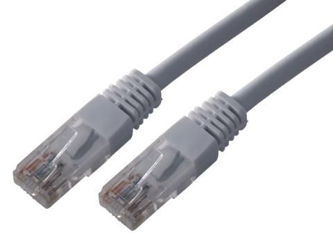 MCL Samar RJ-45 (M) to RJ-45 (M) Cable - 5m - UTP - CAT 6 - Molded, Hookless, Locked - Grey