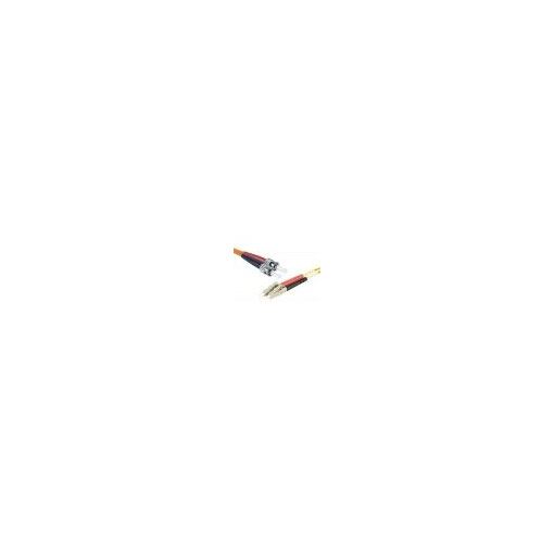 Exertis Connect LC Multi-Mode (M) to ST Multi-Mode (M) Fiber Optical Cable - 1m, Duplex, OM2, 50/125 Microns, Orange