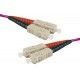 Exertis Connect Multi-Mode SC Cord - 5m, Duplex, OM4, 50/125 microns, Violet