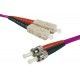Exertis Connect Multimode Fiber Optic Cable - 20m, OM4, 50/125 Microns, Duplex, Violet Bruise