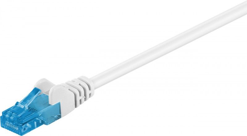 Wentronic RJ-45 to RJ-45 Cable, 7.5m, UTP Cat 6a, Halogen Free, Locking, White