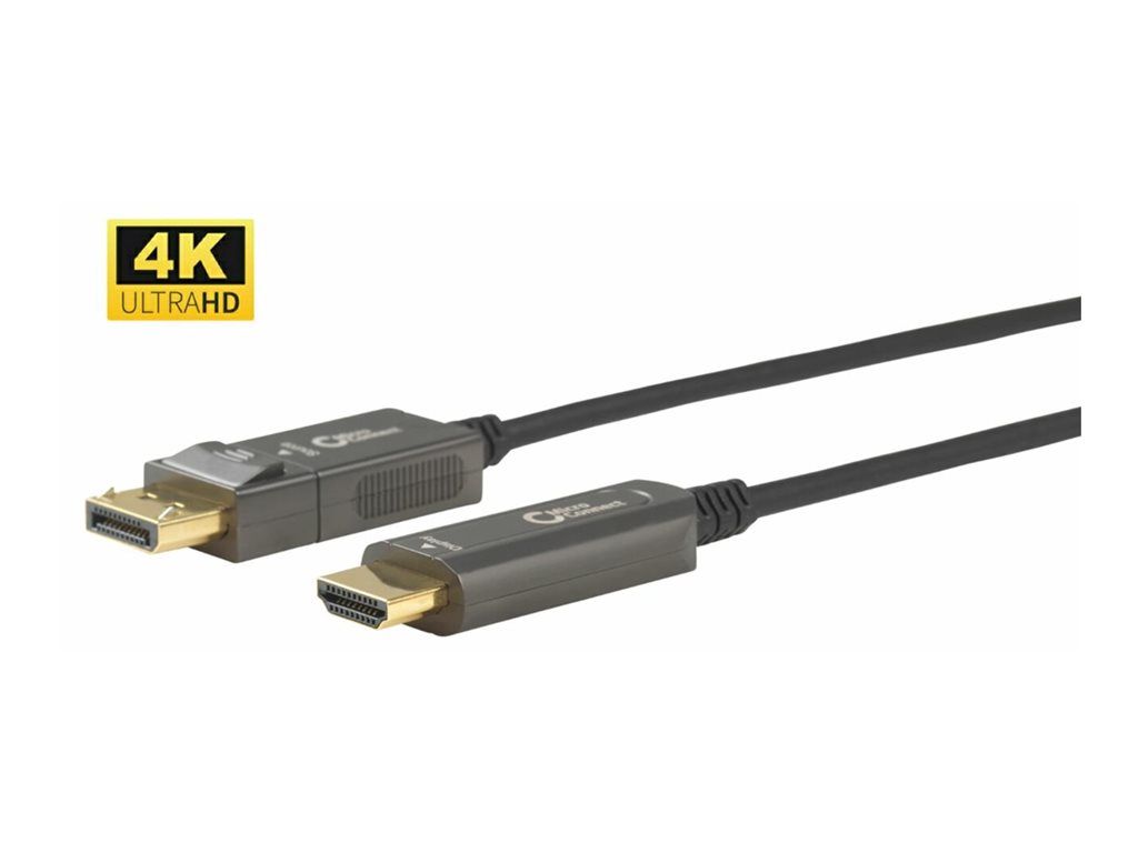 Cable óptico activo MicroConnect Premium DisplayPort a HDMI - 10 m
