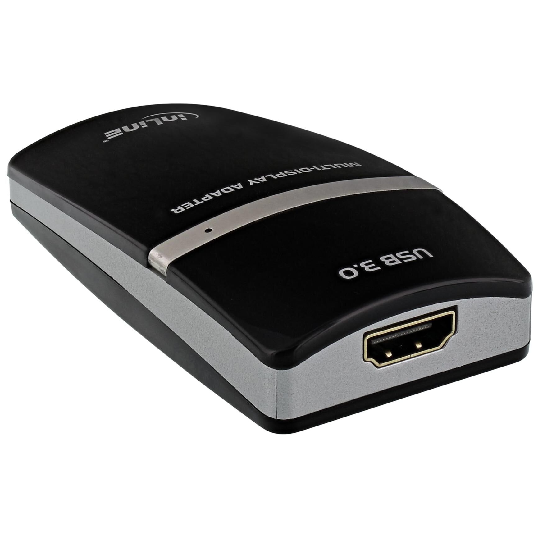 Adaptador de vídeo externo INTOS ELECTRÓNICA - USB 3.0 a HDMI - Negro