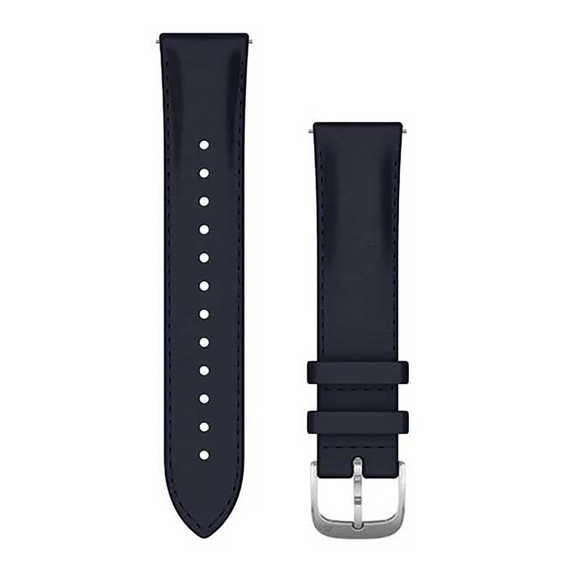 Pulsera Garmin de liberación rápida 20 mm de cuero italiano azul marino