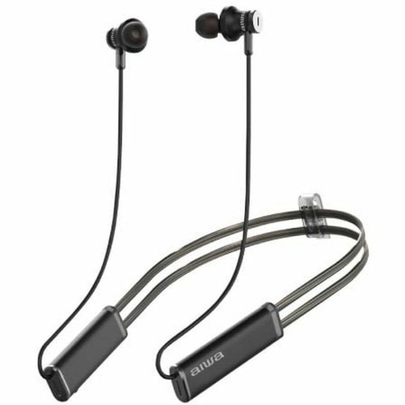 Aiwa ESTBTN-880 Sports Earbuds with Microphone - Black