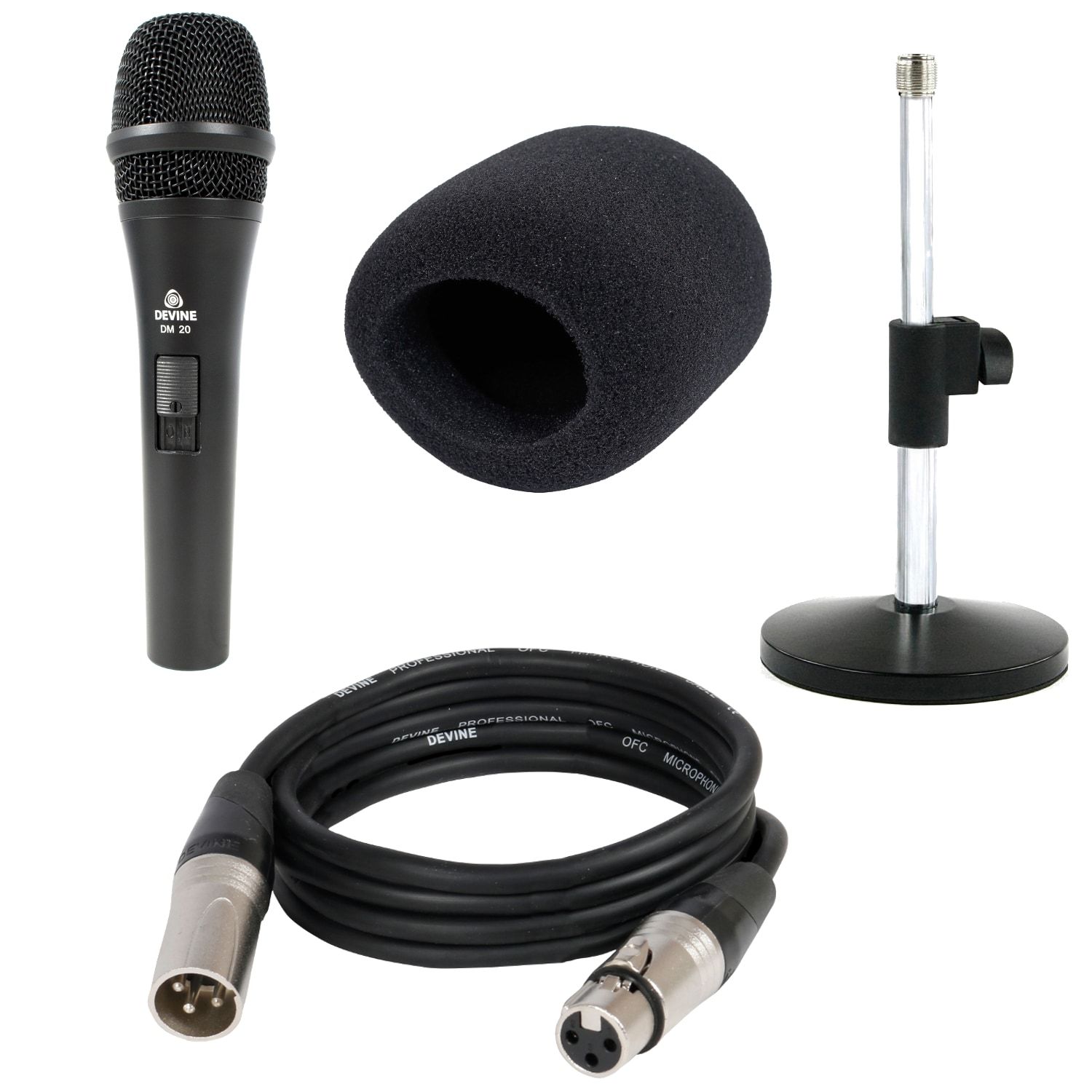Devine DM 20 Microphone Stand with Windshield