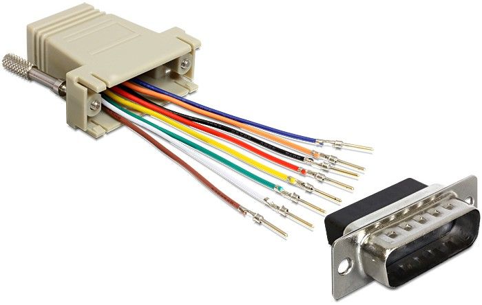 Kit de adaptación Delock Sub-D 15 pines a RJ45