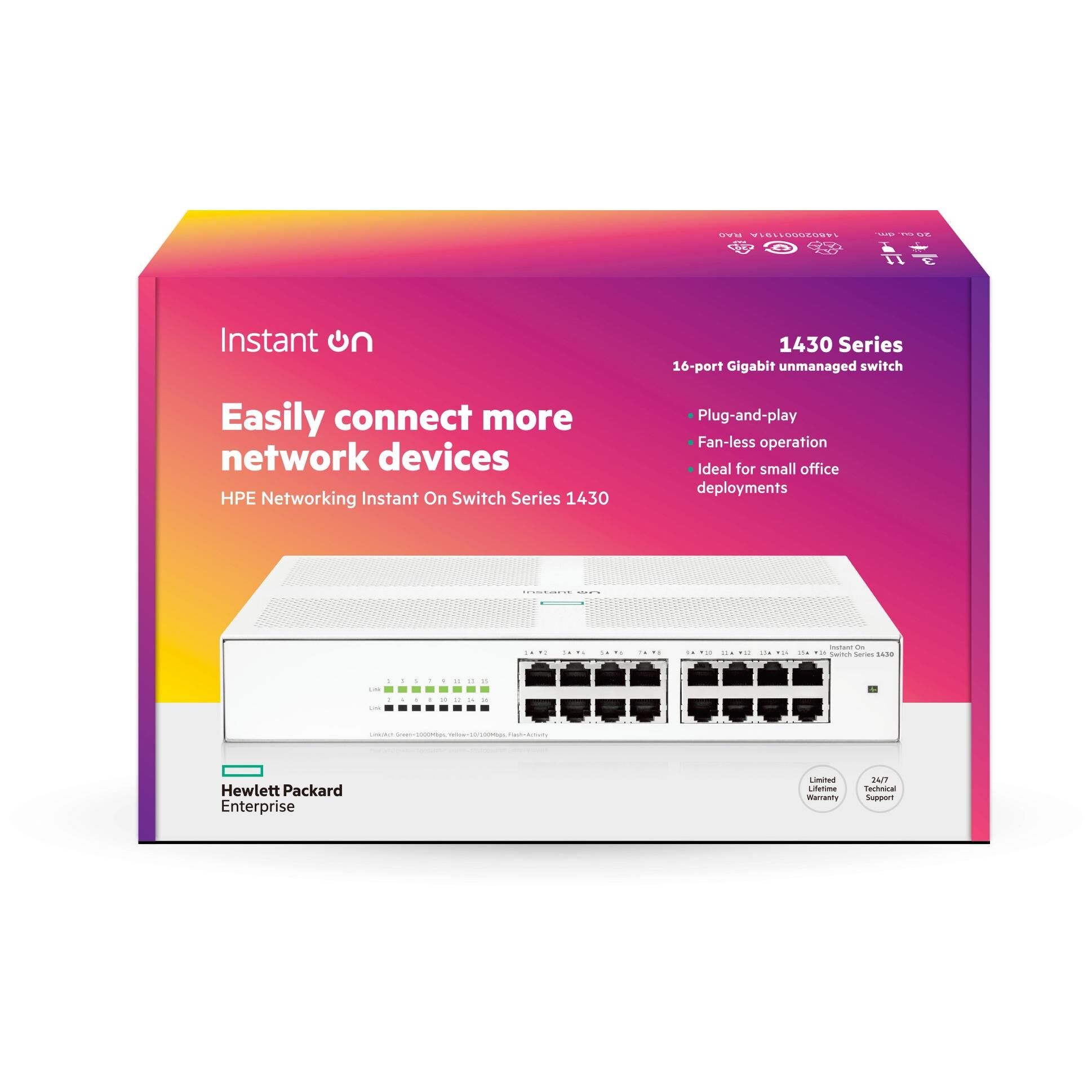 HPE Aruba Networking Networking Instant On Switch 16p Gigabit 1430
