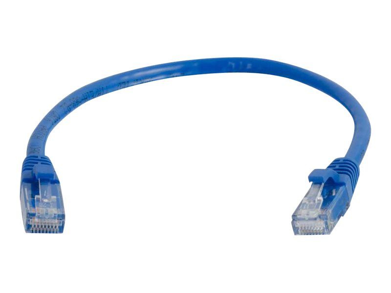 C2G Cat6 Booted Unshielded (UTP) Network Patch Cable - Cordon de raccordement - RJ-45 (M) pour RJ-45 (M) - 1 m - UTP - CAT 6 - moulé, sans crochet, bloqué - bleu