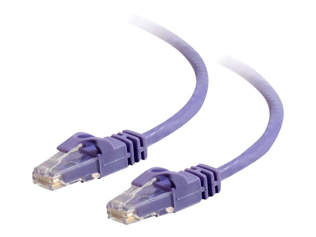 C2G Cat6 Booted Unshielded (UTP) Network Patch Cable - Cordon de raccordement - RJ-45 (M) pour RJ-45 (M) - 3 m - UTP - CAT 6 - moulé, sans crochet, bloqué - violet