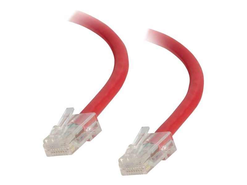 C2G Câble de raccordement réseau Cat5e non amorcé non blindé (UTP) - Cordon de raccordement - RJ-45 (M) pour RJ-45 (M) - 50 cm - UTP - CAT 5e - bloqué, uniboot - rouge