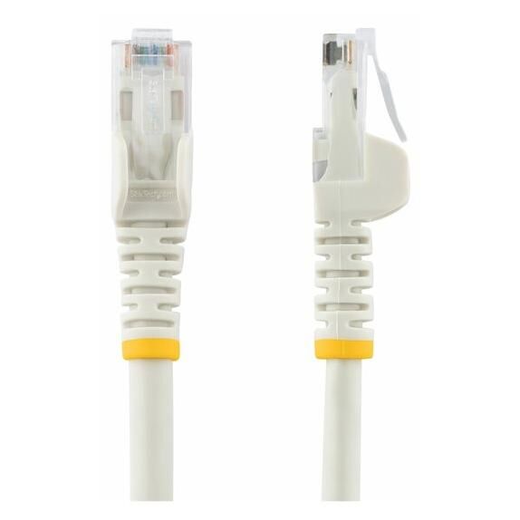 StarTech.com 100ft CAT6 Ethernet Cable, 10 Gigabit Snagless RJ45 650MHz 100W PoE Patch Cord, CAT 6 10GbE UTP Network Cable w/Strain Relief, White, Wiring is UL Certified/TIA - Category 6 - 24AWG (N6PATCH100WH) - Cordon de raccordement - RJ-45 (M)...
