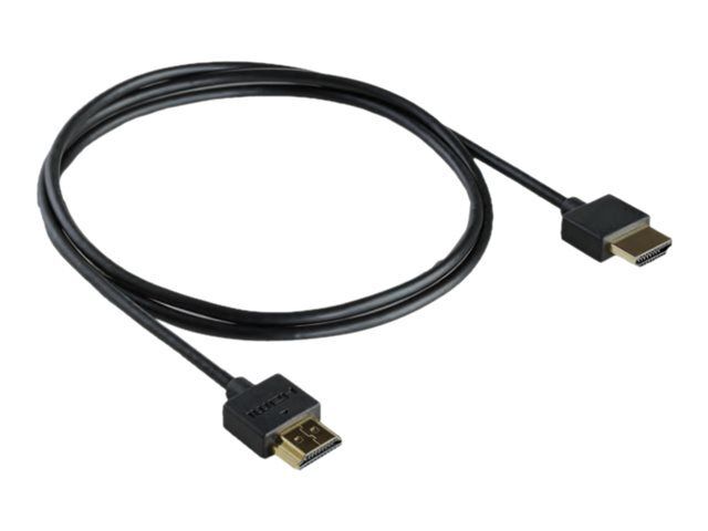 Meliconi HUT2M - Câble HDMI avec Ethernet - HDMI mâle pour HDMI mâle - 2 m - triple blindage - support 4K