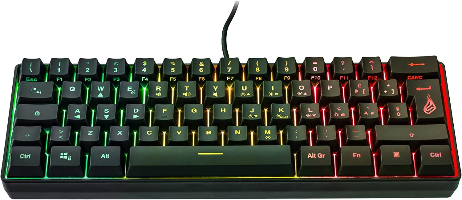 VERBATIM 48704 CLAVIER RVB X1 QWERTY ITALI
