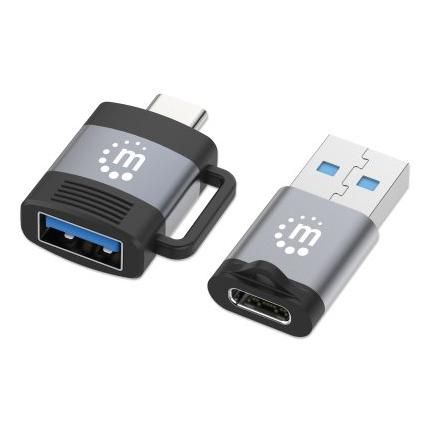 Conjunto adaptador Manhattan 356329 USB-A a USB-C