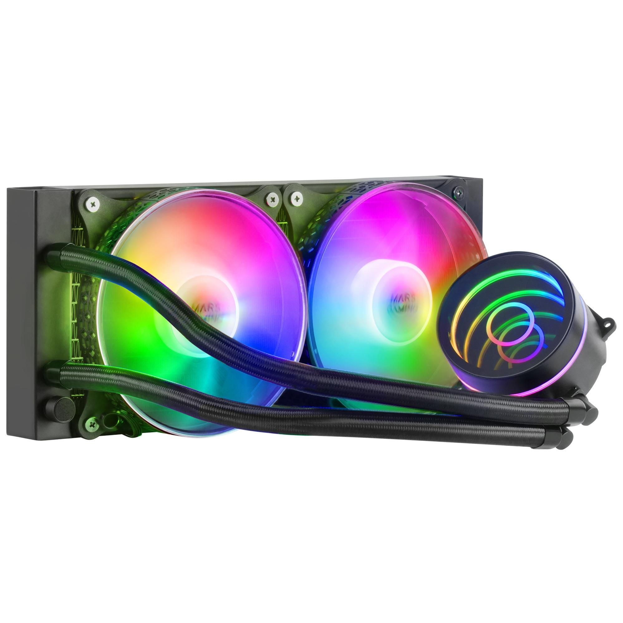 Mars Gaming MLONE240 système de refroidissement d'ordinateur Processeur Kit de refroidissement du liquide 12 cm Noir 1 pièce(s)