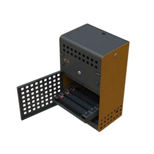 Armoire de Charge pour Tablettes et Ordinateurs Portables avec Prises de Courant LOXBOX Orange