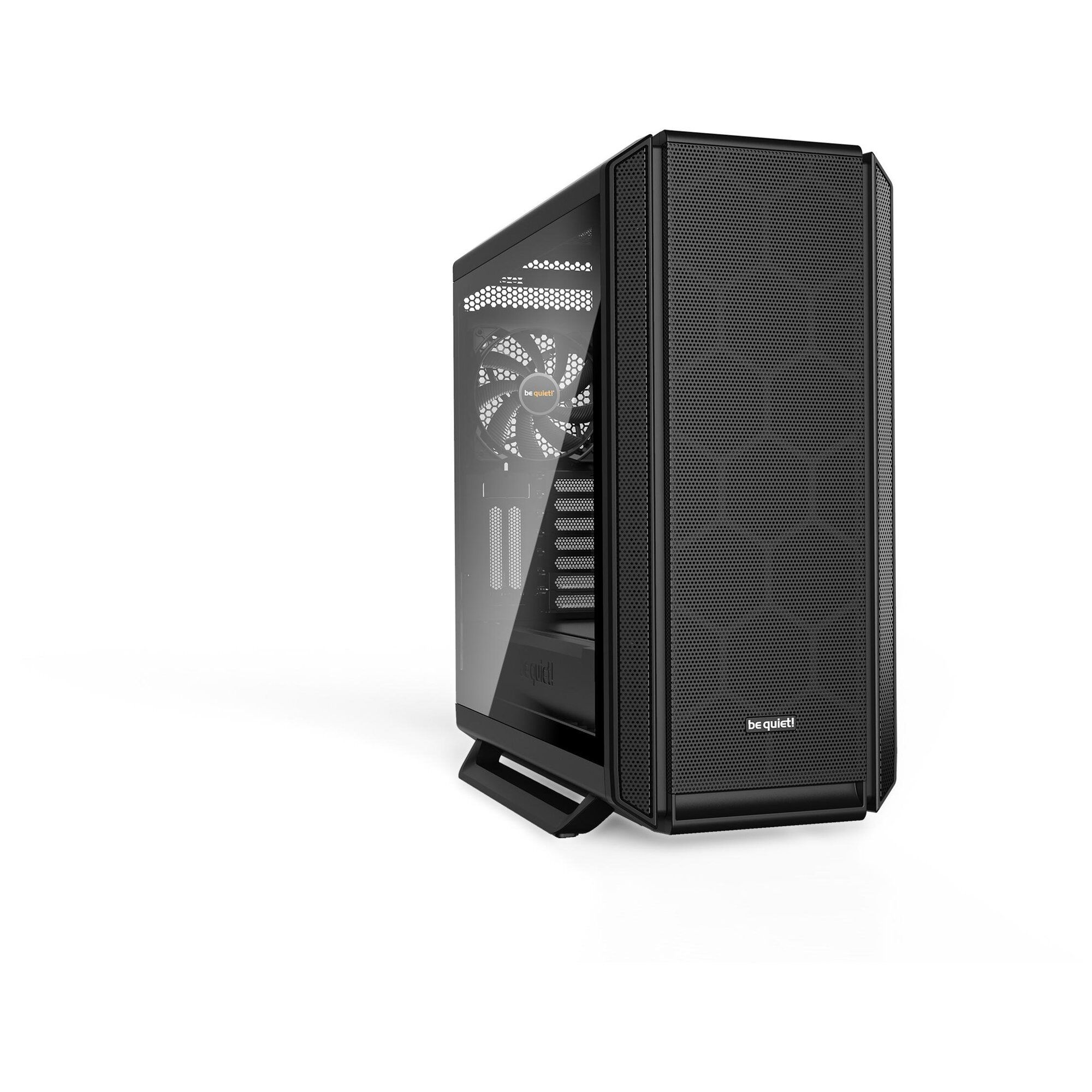 be quiet! Silent Base 802 Noir  Boîtier PC ARGB vitré, Mini ITX / Micro ATX / ATX / E-ATX, 3 ventilateurs Pure Wings 140 mm