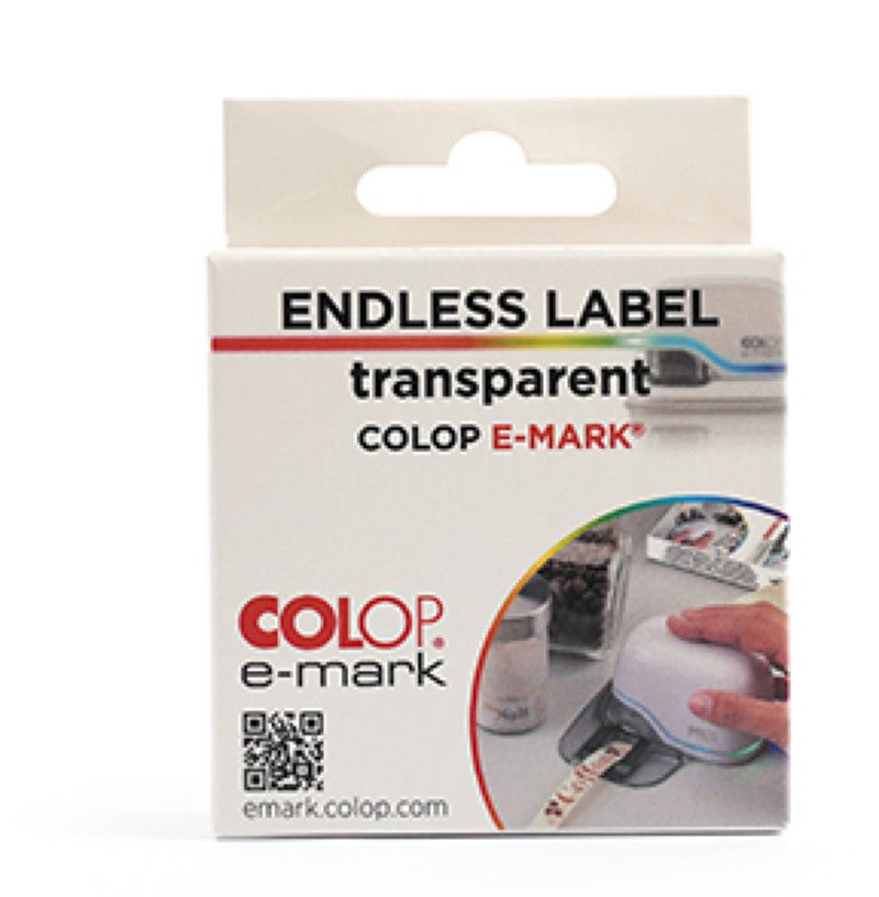 COLOP E-MARK - ROUL. ÉTIQ. TRANSPARENTES - 14 MM X 8 M
