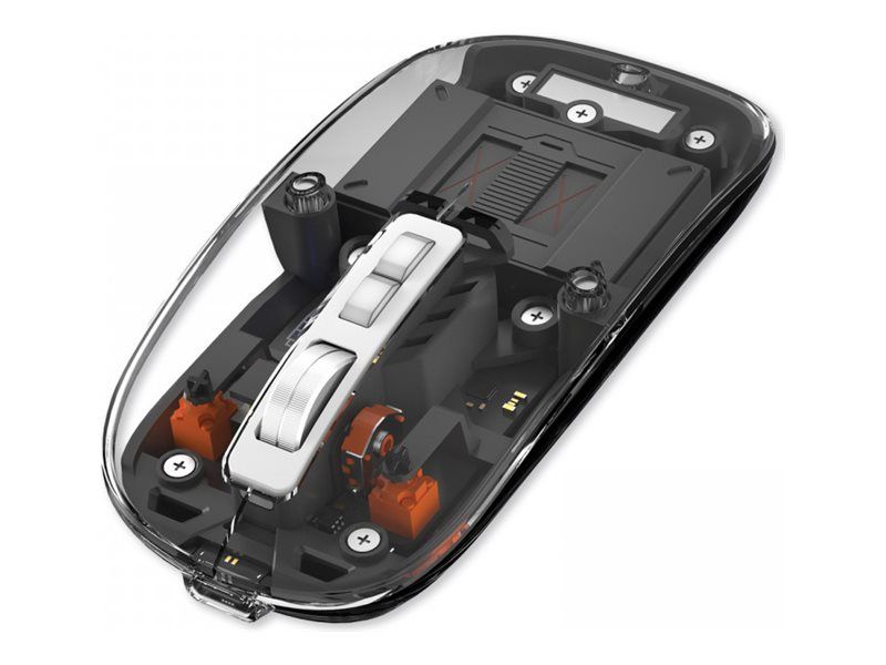 MCL XtremeMac - Souris - ergonomique - connexion multiple - optique - sans fil - 2.4 GHz, Bluetooth - récepteur sans fil USB