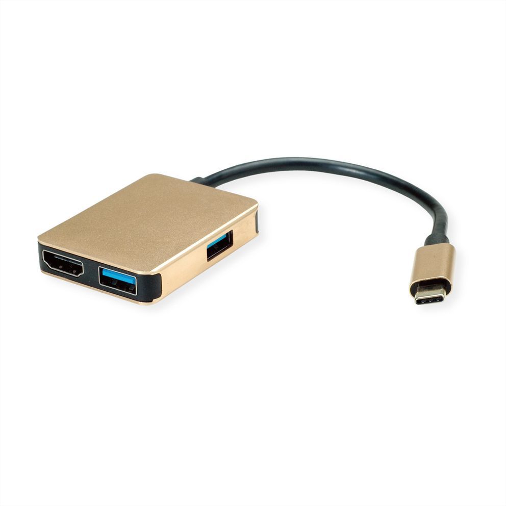 Estación de carga Roline con USB 3.2 Gen 1 (3.1 Gen 1) Tipo-C - Oro