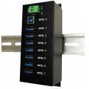 Exsys Ex-1187hmvs Hub & Concentrateur 5000 Mbit/s Noir